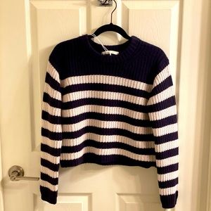 NAKEDCASHMERE  sweater size- XS Navy blue with white stripes. 100% Cashmere